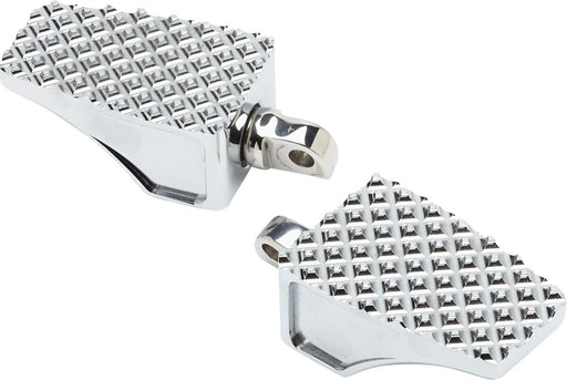 LA Choppers County Line Foot Pegs Chrome Silver Front Rear Billet Aluminium Pair