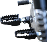 Burly Brand MX Style Footpegs In Black With Male Mounts