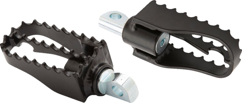 Burly Brand MX Style Mini Footpegs In Black With Male Mounts
