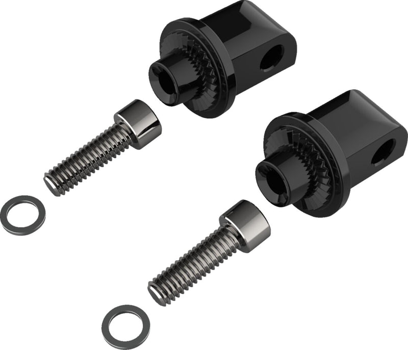 Ciro Peg Adapters for 2014-2026 INDIAN Black Foot Peg Stainless Steel Pair