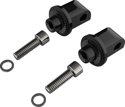Ciro Peg Adapters for 2014-2026 INDIAN Black Foot Peg Stainless Steel Pair