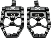Burly Brand MX Evolution Pegs for 1997-2022 Harley-Davidson Foot Pegs Black Square Aluminium Pair