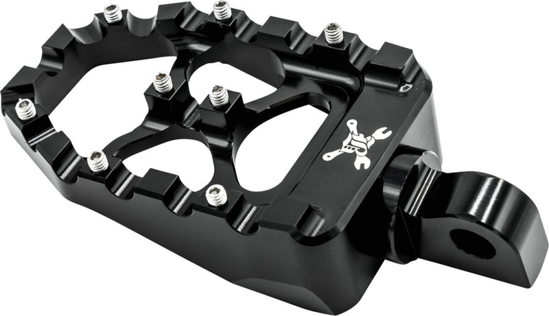 Burly Brand MX Evolution Pegs for 1997-2022 Harley-Davidson Foot Pegs Black Square Aluminium Pair