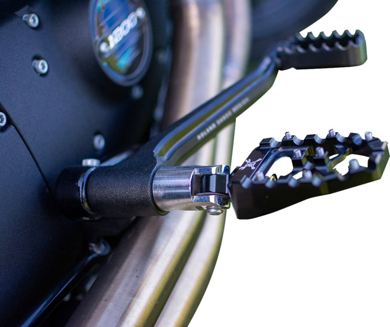 Burly Brand MX Evolution Pegs for 1997-2022 Harley-Davidson Foot Pegs Black Square Aluminium Pair