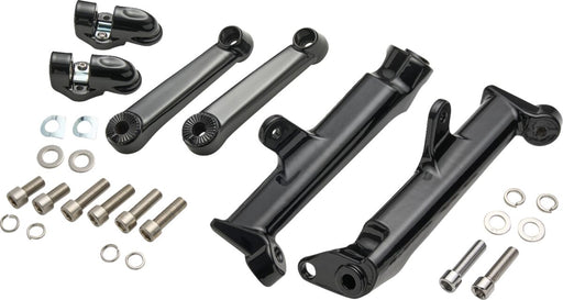Ciro Frame Mounted Adjustable Highway Peg Mount Mount Kit Black Standard Left Right Cruise Peg