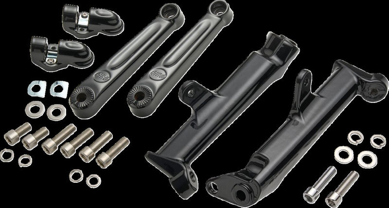 Ciro Frame Mounted Adjustable Highway Peg Mount for 2009-2026 Harley-Davidson Mount Kit Black Extended Left Right Cruise Peg