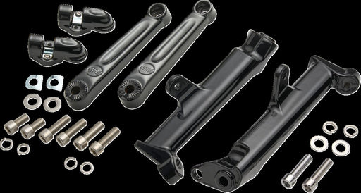 Ciro Frame Mounted Adjustable Highway Peg Mount for 2009-2026 Harley-Davidson Mount Kit Black Extended Left Right Cruise Peg