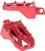 Thrashin Supply Co. Aggressor Foot Pegs for 1972-2025 Harley-Davidson Anodised Red Rear 6061 Billet Aluminium Stainless Steel Pair #TSC-2022-2-D