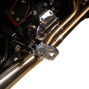 Thrashin Supply Co. Aggressor Foot Pegs for 1972-2025 Harley-Davidson Chrome Silver Rear 6061 Billet Aluminium Stainless Steel Pair #TSC-2022-3-D