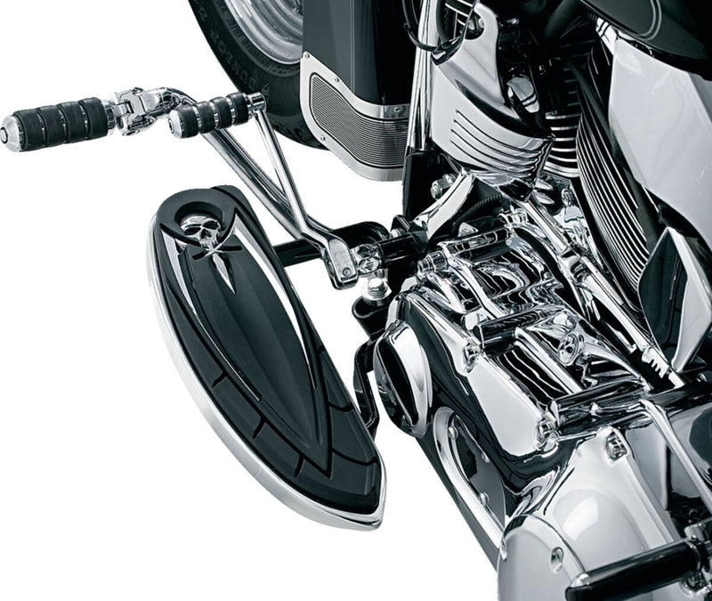 Kuryakyn Zombie Driver Floorboard Covers For Harley-Davidson Touring, Trike, Softail & Dyna Switchback Motorcycles In Chrome