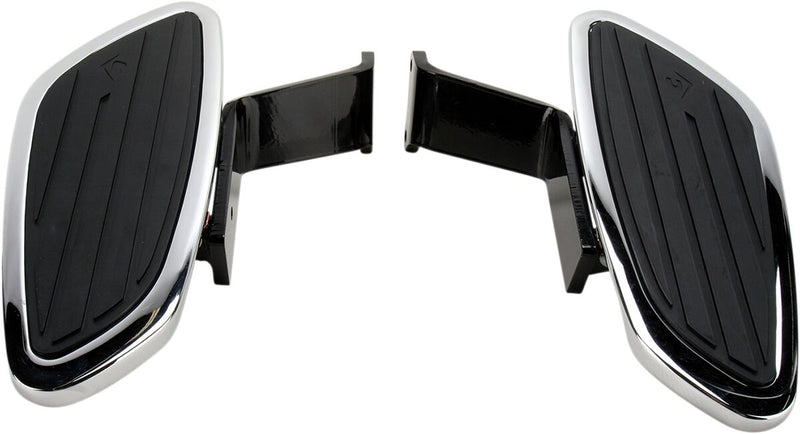 Cobra Swept Floorboard Kit Black Chrome Rubber Steel