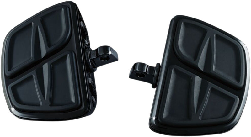 Kuryakyn Kinetic Mini Boards With Male Mount Adaptors In Gloss Black #KUR7612
