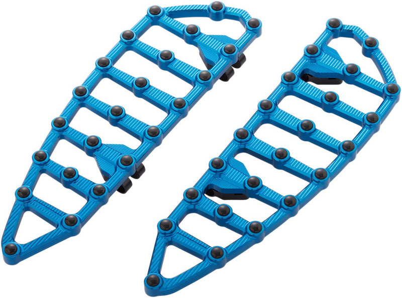 Arlen Ness Blue MX Driver Floorboards for Various Various Harley-Davidson Motorcycles (See Fitment List) #06-892