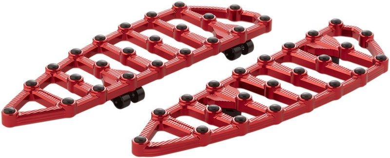 Arlen Ness Red MX Driver Floorboards for Various Various Harley-Davidson Motorcycles (See Fitment List) #06-893