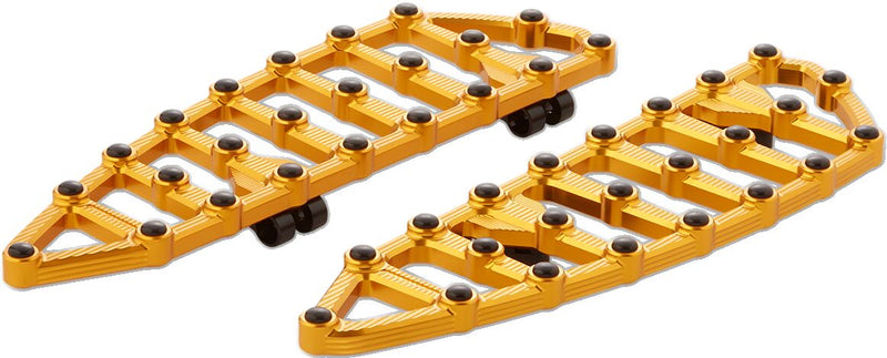 Arlen Ness Gold MX Driver Floorboards for Various Various Harley-Davidson Motorcycles (See Fitment List) #06-894