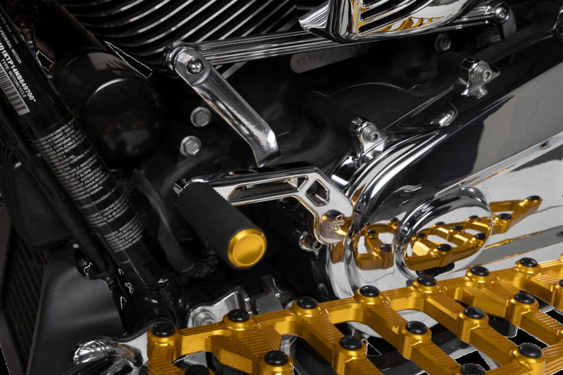 Arlen Ness Gold MX Driver Floorboards for Various Various Harley-Davidson Motorcycles (See Fitment List) #06-894