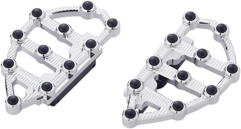 Arlen Ness Chrome MX Passenger Floorboards for Various Various Harley-Davidson Motorcycles (See Fitment List) #06-895
