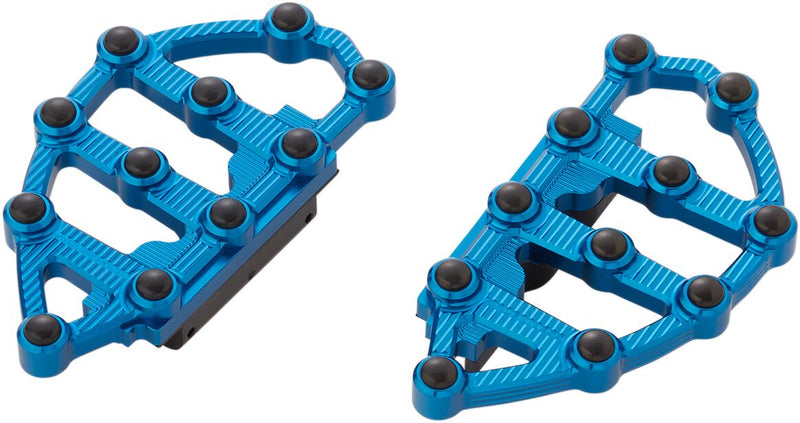Arlen Ness Blue MX Passenger Floorboards for Various Various Harley-Davidson Motorcycles (See Fitment List) #06-897