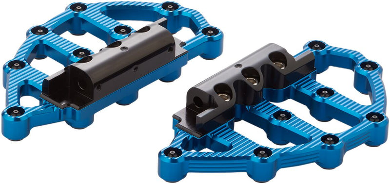Arlen Ness Blue MX Passenger Floorboards for Various Various Harley-Davidson Motorcycles (See Fitment List) #06-897