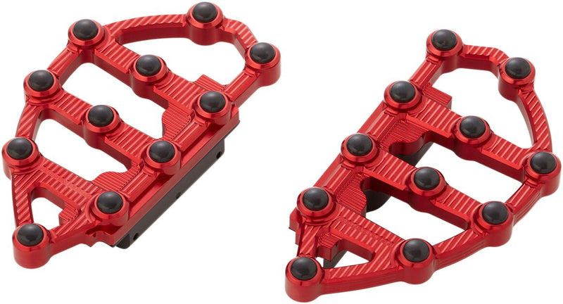 Arlen Ness Red MX Passenger Floorboards for Various Various Harley-Davidson Motorcycles (See Fitment List) #06-898