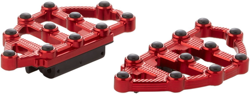 Arlen Ness Red MX Passenger Floorboards for Various Various Harley-Davidson Motorcycles (See Fitment List)