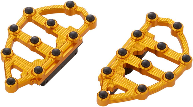 Arlen Ness Gold MX Passenger Floorboards for Various Various Harley-Davidson Motorcycles (See Fitment List) #06-899