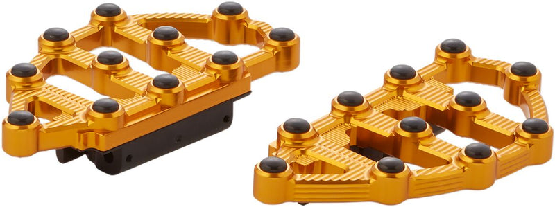 Arlen Ness Gold MX Passenger Floorboards for Various Various Harley-Davidson Motorcycles (See Fitment List) #06-899