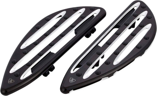 Arlen Ness Black Adjustable Driver Deep Cut Floorboards for 2018-2020 Harley-Davidson Softail Motorcycles