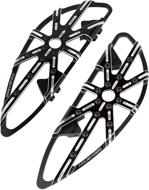 Arlen Ness Black Anodised 10 Gauge Adjustable Driver Floorboards for 2018-2026 Harley-Davidson Softail Motorcycles