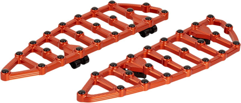 Arlen Ness Orange MX Driver Floorboards for 2018-2020 Harley-Davidson Softail Motorcycles #410-011