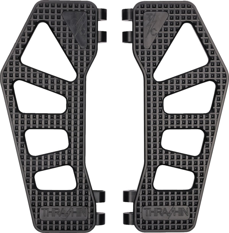 Thrashin Supply Co. Apex Rider Floorboards In Black For Harley-Davidson Twin Cam Models