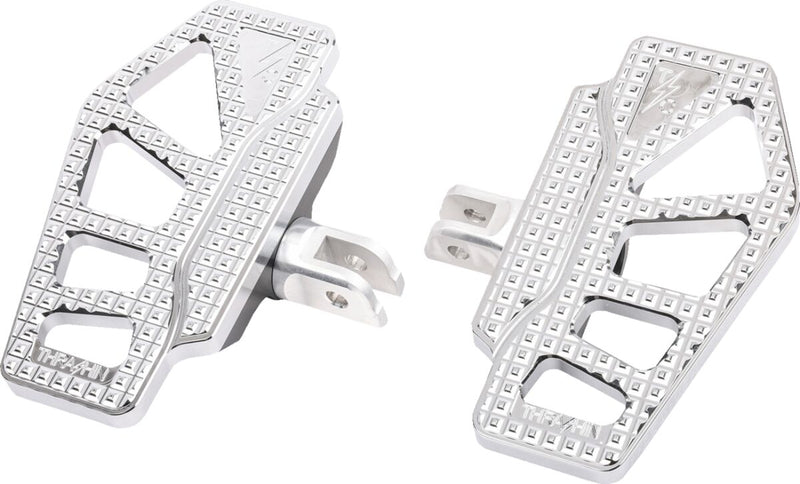 Thrashin Supply Co. Apex Mini Rider Floorboards In Chrome For 2018-2025 Softail & 2021-2025 Sportster RH Models