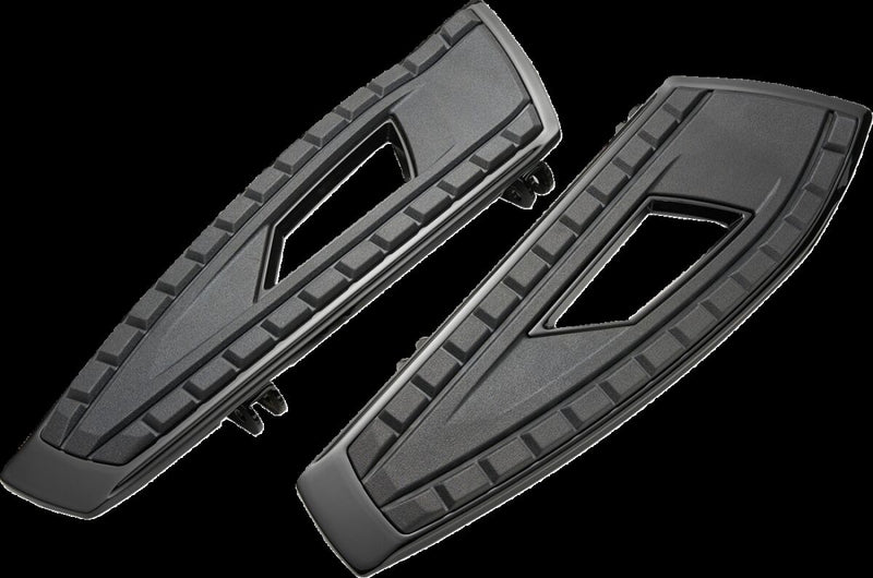 Ciro Chicane™ Floorboards for 2000-2025 Harley-Davidson Black ABS Plastic Aluminium Pair