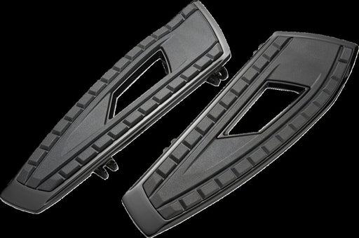Ciro Chicane™ Floorboards for 2000-2025 Harley-Davidson Black ABS Plastic Aluminium Pair