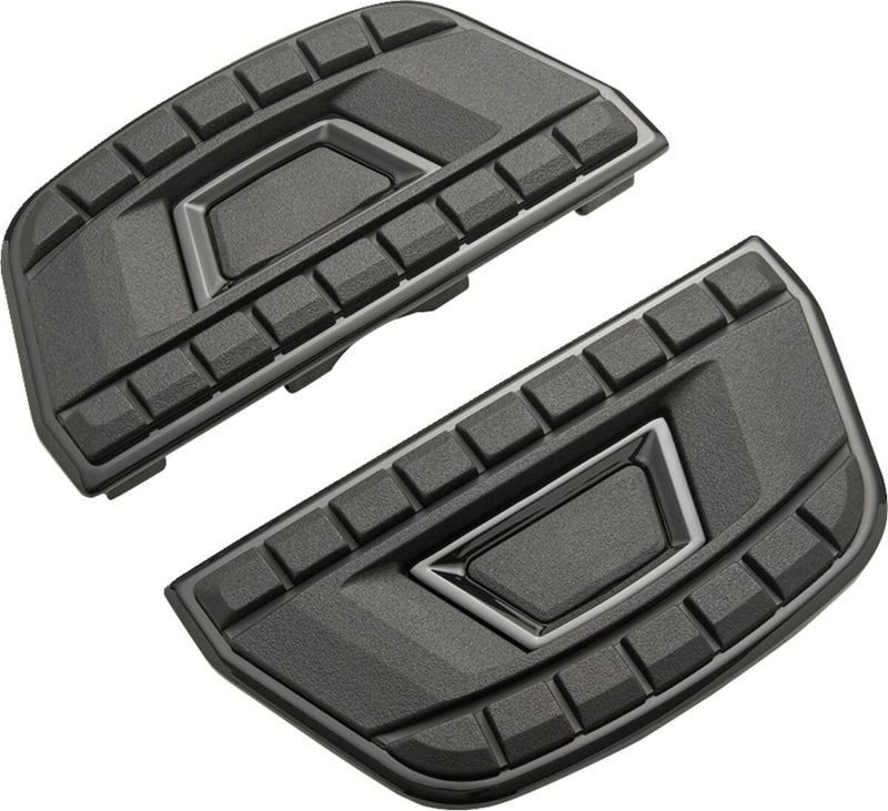 Ciro Chicane™ Floorboard Inserts for 2000-2025 Harley-Davidson Black Aluminium EPDM Rubber Pair