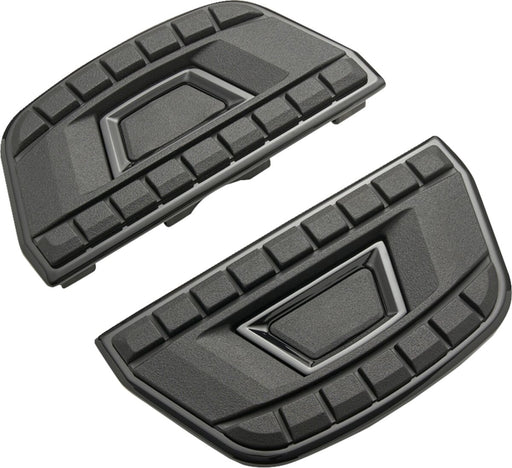 Ciro Chicane™ Floorboard Inserts for 2000-2025 Harley-Davidson Black Aluminium EPDM Rubber Pair