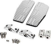 LA Choppers Mini Floorboards Chrome Silver Billet Aluminium Pair