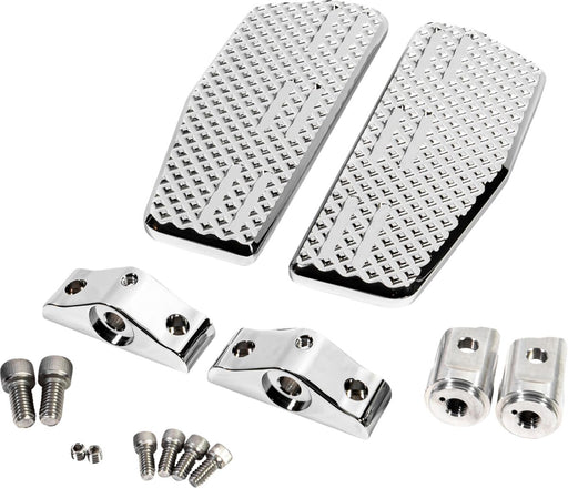 LA Choppers Mini Floorboards Chrome Silver Billet Aluminium Pair