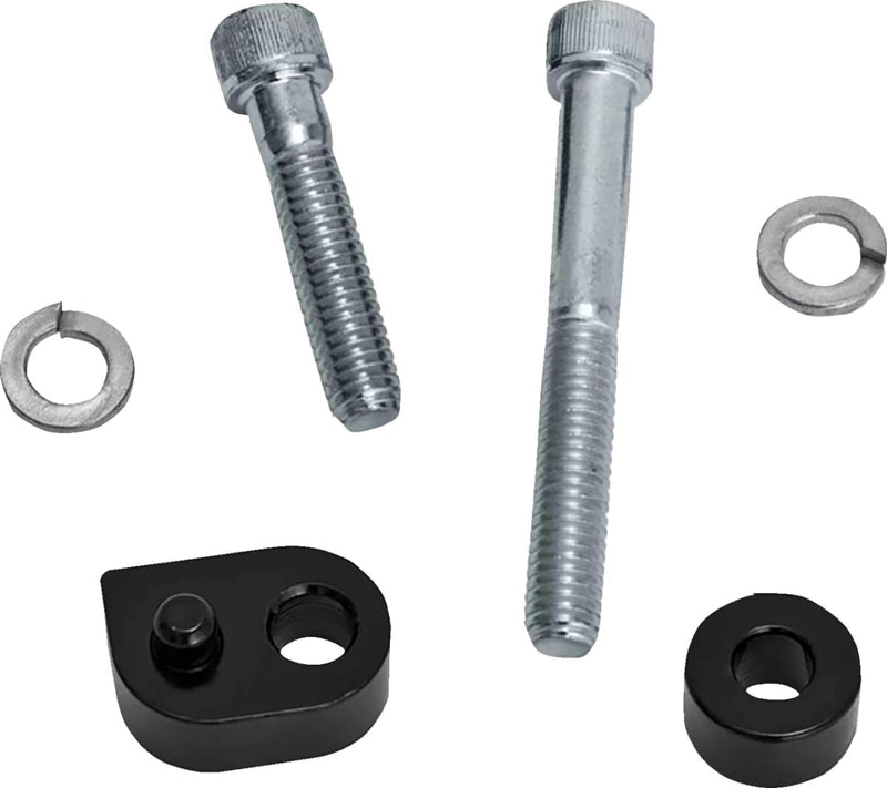Bassani Xhaust Floorboard Spacer Kit for 2009-2025 Harley-Davidson Black Silver Steel