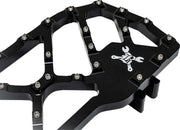 Burly Brand MX-Evolution Floorboards for 1997-2024 Harley-Davidson Black Aluminium Pair