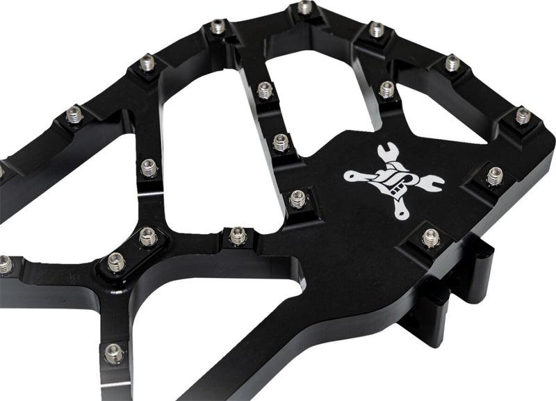 Burly Brand MX-Evolution Floorboards for 1997-2024 Harley-Davidson Black Aluminium Pair
