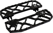 Burly Brand MX-Evolution Floorboards for 1997-2024 Harley-Davidson Black Aluminium Pair