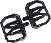 Thrashin Supply Co. Mini Aggressor Floorboards for 1972-2025 Harley-Davidson Anodised Black 6061 Billet Aluminium Stainless Steel Pair