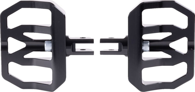 Thrashin Supply Co. Mini Aggressor Floorboards for 2018-2025 Harley-Davidson Anodised Black 6061 Billet Aluminium Stainless Steel Pair #TSC-2031-1-SF