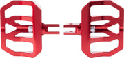 Thrashin Supply Co. Mini Aggressor Floorboards for 2018-2025 Harley-Davidson Anodised Red 6061 Billet Aluminium Stainless Steel Pair #TSC-2031-2-SF