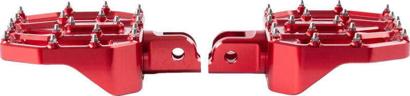 Thrashin Supply Co. Mini Aggressor Floorboards for 2018-2025 Harley-Davidson Anodised Red 6061 Billet Aluminium Stainless Steel Pair #TSC-2031-2-SF