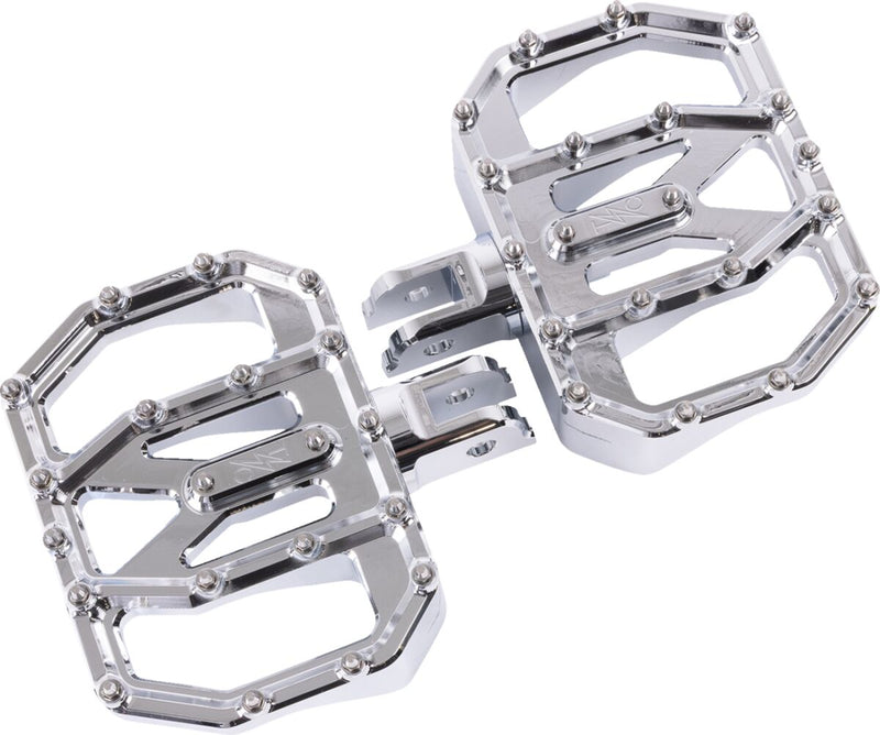 Thrashin Supply Co. Mini Aggressor Floorboards for 2018-2025 Harley-Davidson Chrome Silver 6061 Billet Aluminium Stainless Steel Pair