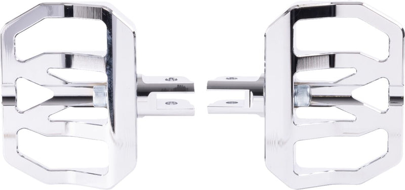 Thrashin Supply Co. Mini Aggressor Floorboards for 2018-2025 Harley-Davidson Chrome Silver 6061 Billet Aluminium Stainless Steel Pair #TSC-2031-3-SF