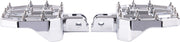Thrashin Supply Co. Mini Aggressor Floorboards for 2018-2025 Harley-Davidson Chrome Silver 6061 Billet Aluminium Stainless Steel Pair #TSC-2031-3-SF