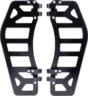 Thrashin Supply Co. Aggressor Floorboards for 1972-2025 Harley-Davidson Anodised Black 6061 Billet Aluminium Stainless Steel Pair
